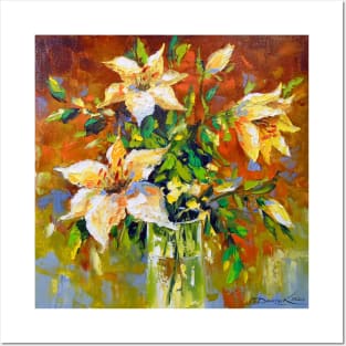 Bouquet of lilies Posters and Art